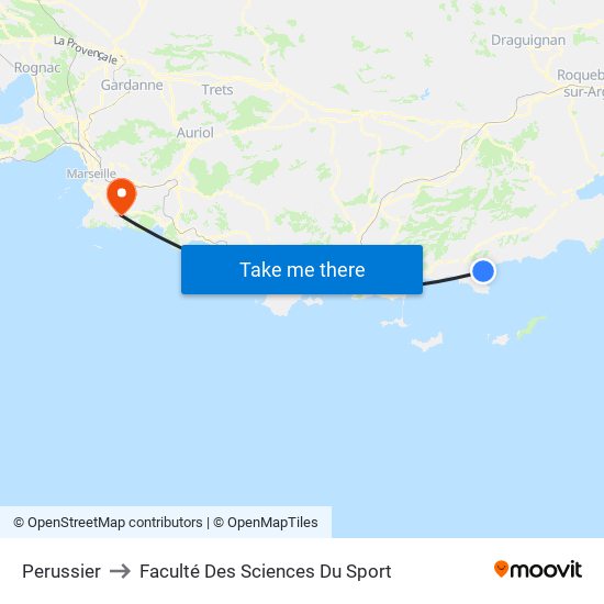 Perussier to Faculté Des Sciences Du Sport map