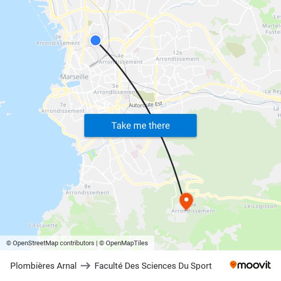 Plombières Arnal to Faculté Des Sciences Du Sport map