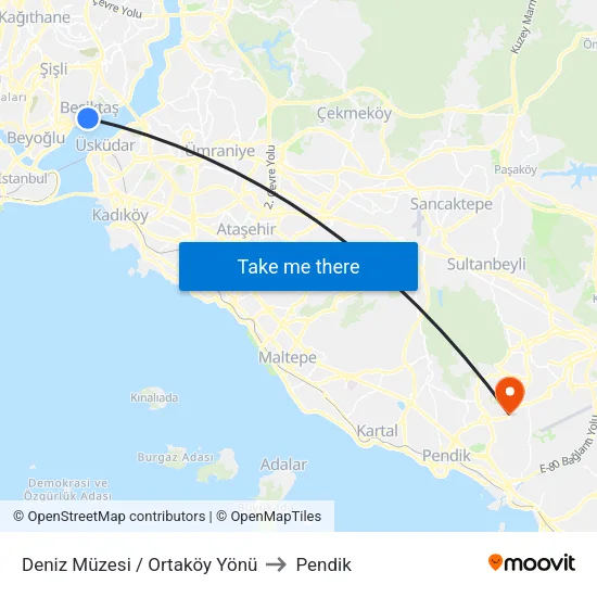 Deniz Müzesi / Ortaköy Yönü to Pendik map