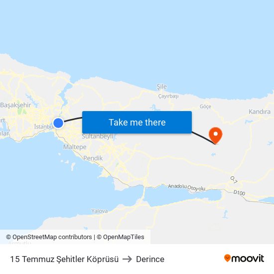 15 Temmuz Şehitler Köprüsü to Derince map