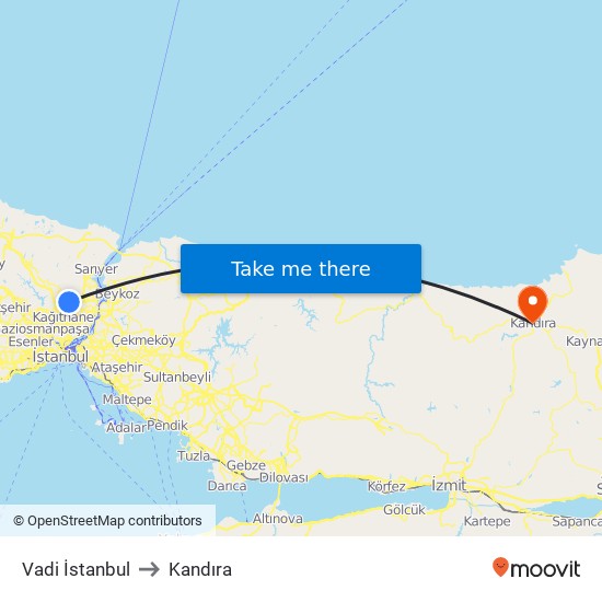Vadi İstanbul to Kandıra map