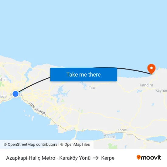 Azapkapi-Haliç Metro - Karaköy Yönü to Kerpe map