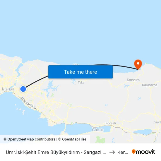 Ümr.İski-Şehit Emre Büyükyıldırım - Sarıgazi Yönü to Kerpe map