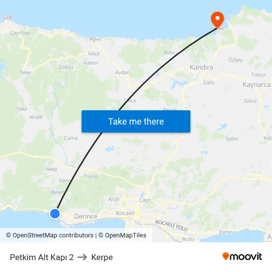Petkim Alt Kapı 2 to Kerpe map