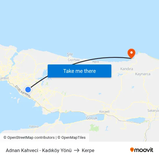 Adnan Kahveci - Kadıköy Yönü to Kerpe map