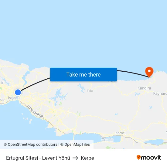 Ertuğrul Sitesi - Levent Yönü to Kerpe map