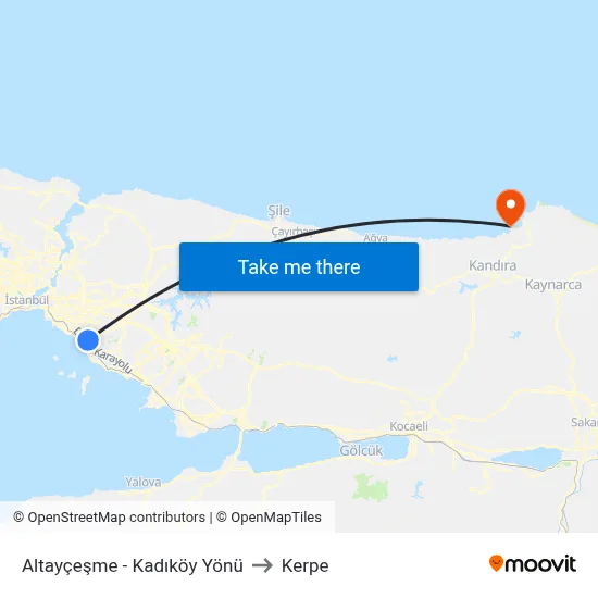 Altayçeşme - Kadıköy Yönü to Kerpe map