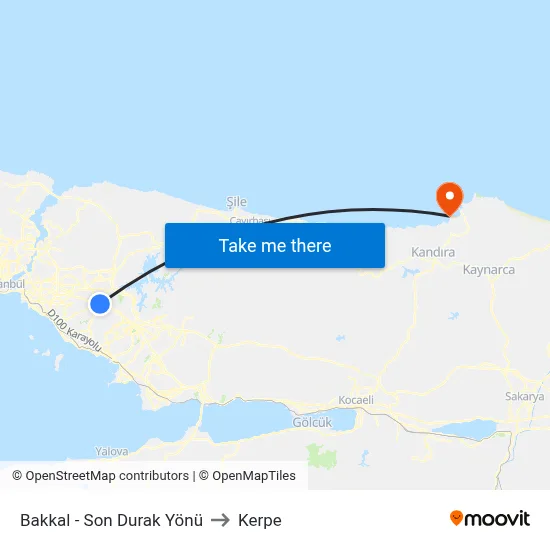 Bakkal - Son Durak Yönü to Kerpe map