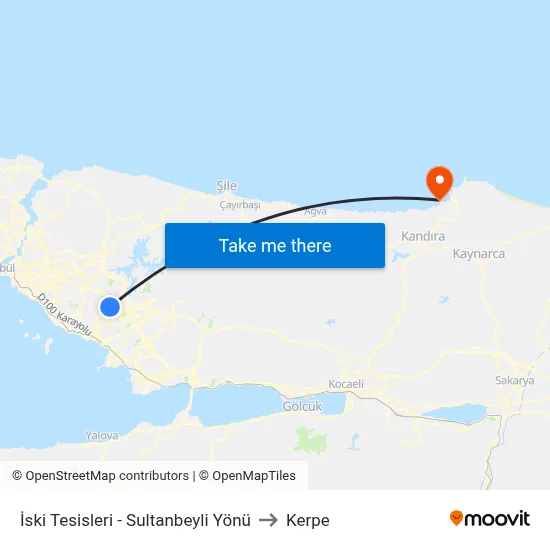 İski Tesisleri - Sultanbeyli Yönü to Kerpe map