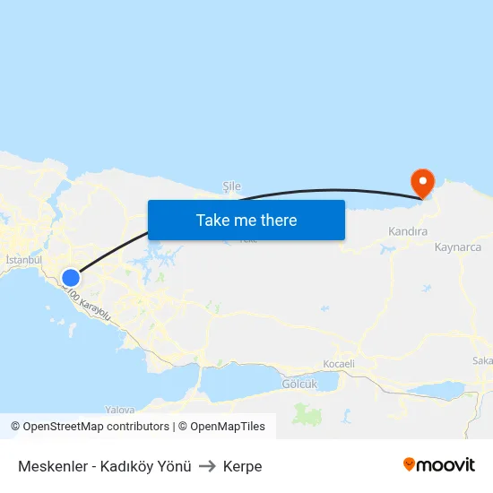 Meskenler - Kadıköy Yönü to Kerpe map