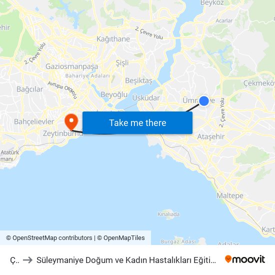 Çarşı to Süleymaniye Doğum ve Kadın Hastalıkları Eğitim ve Araştırma Hastanesi (Süleymaniye Doğum Kadın Hast map