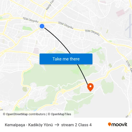 Kemalpaşa - Kadiköy Yönü to stream 2 Class 4 map