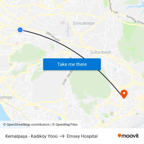 Kemalpaşa - Kadiköy Yönü to Emsey Hospital map