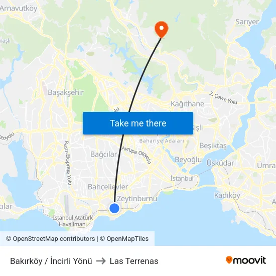 Bakırköy / İncirli Yönü to Las Terrenas map
