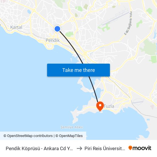 Pendik Köprüsü  - Ankara Cd Yönü to Piri Reis Üniversitesi map