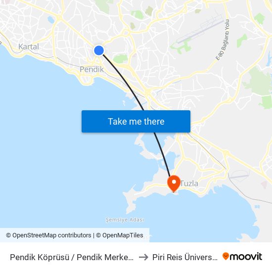 Pendik Köprüsü / Pendik Merkez Yönü to Piri Reis Üniversitesi map