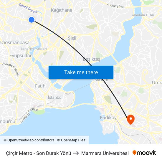 Çirçir Metro - Son Durak Yönü to Marmara Üniversitesi map