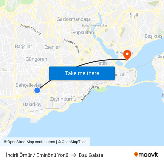 İncirli Ömür / Eminönü Yönü to Bau Galata map