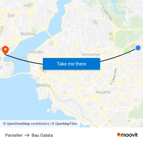 Parseller to Bau Galata map