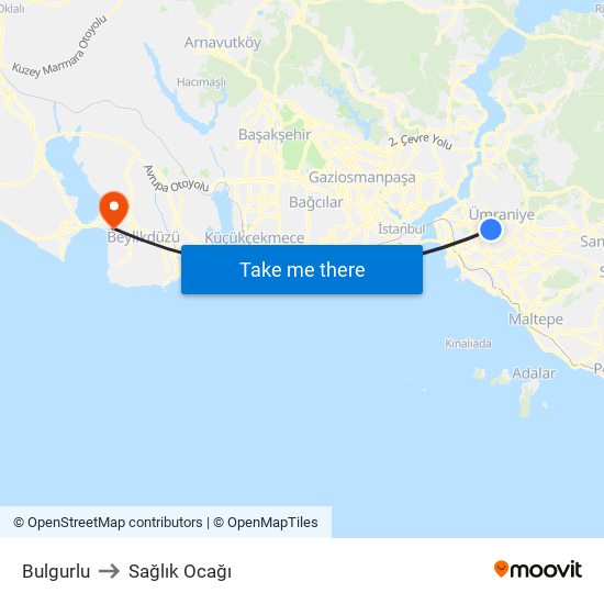 Bulgurlu to Sağlık Ocağı map