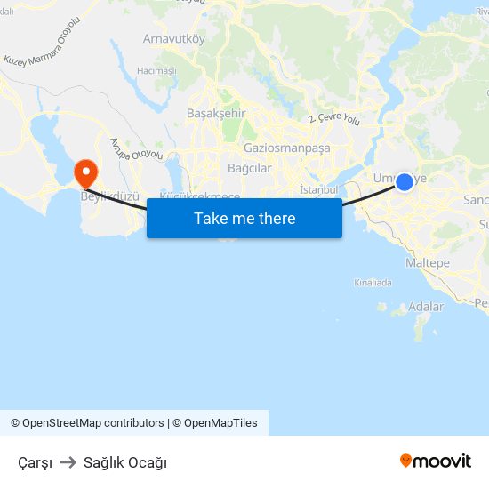 Çarşı to Sağlık Ocağı map