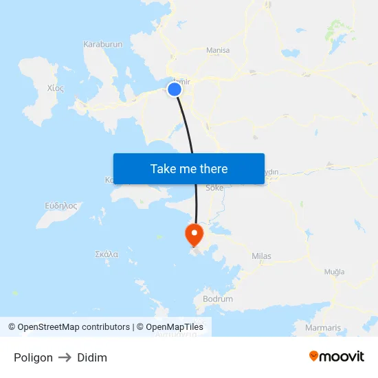 Poligon to Didim map