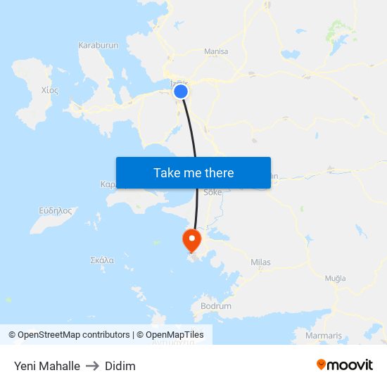 Yeni Mahalle to Didim map