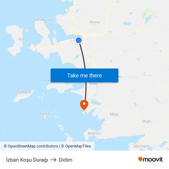 İzban Koşu Durağı to Didim map