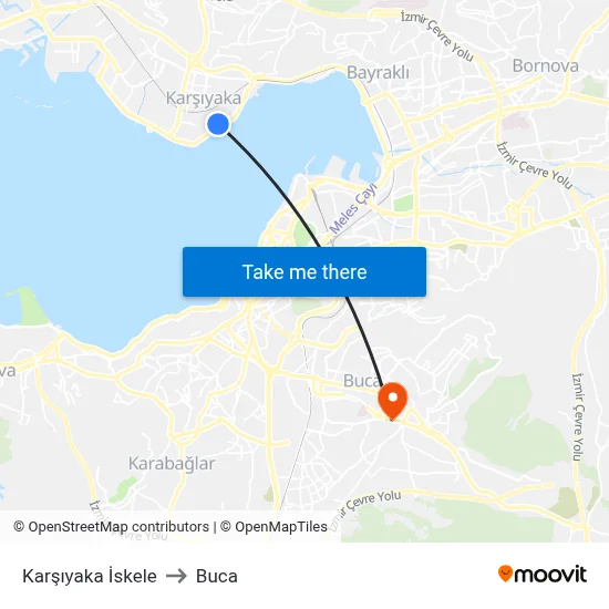 Karşıyaka İskele to Buca map