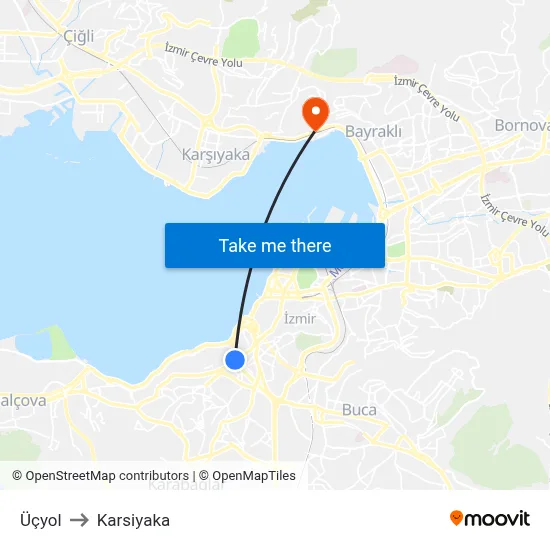 Üçyol to Karsiyaka map