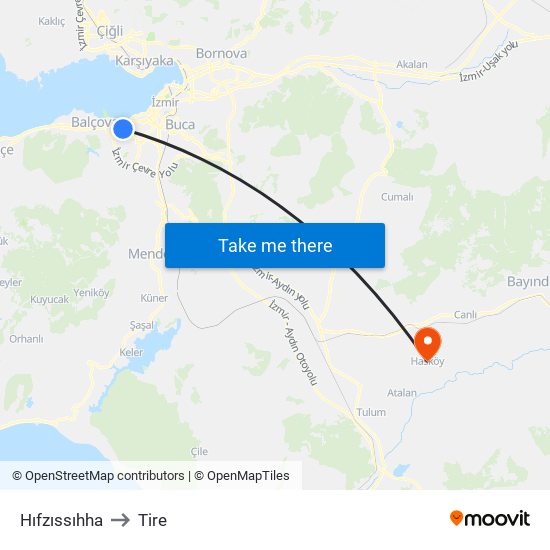 Hıfzıssıhha to Tire map