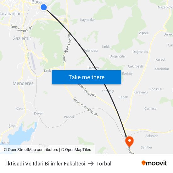 İktisadi Ve İdari Bilimler Fakültesi to Torbali map