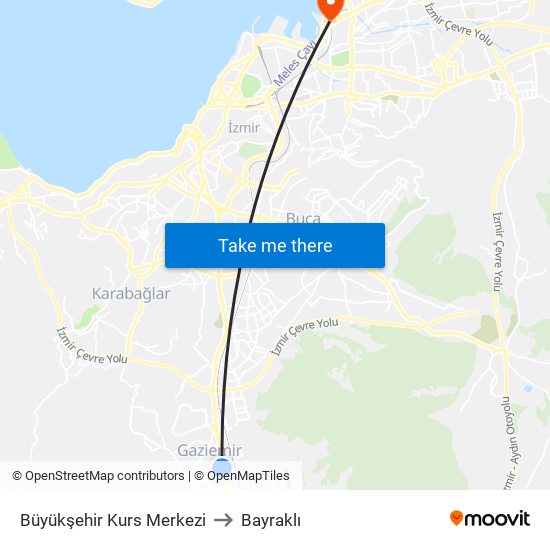 Büyükşehir Kurs Merkezi to Bayraklı map