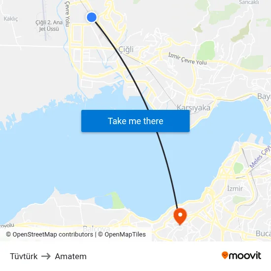 Tüvtürk to Amatem map