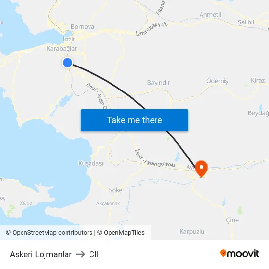 Askeri Lojmanlar to CII map