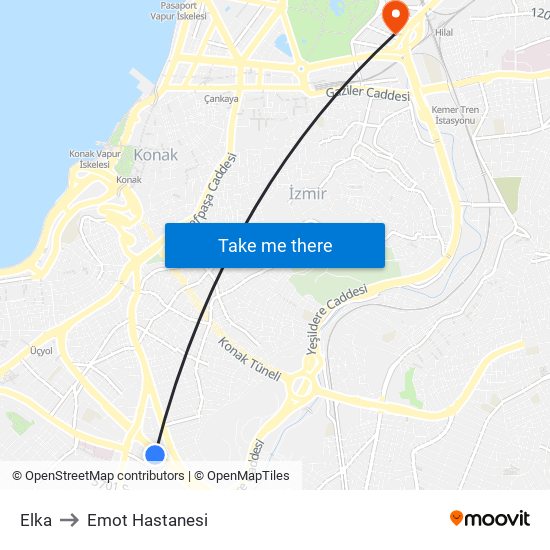 Elka to Emot Hastanesi map