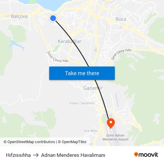 Hıfzıssıhha to Adnan Menderes Havalimanı map