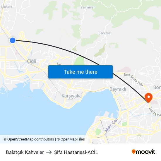 Balatçık Kahveler to Şifa Hastanesi-ACİL map