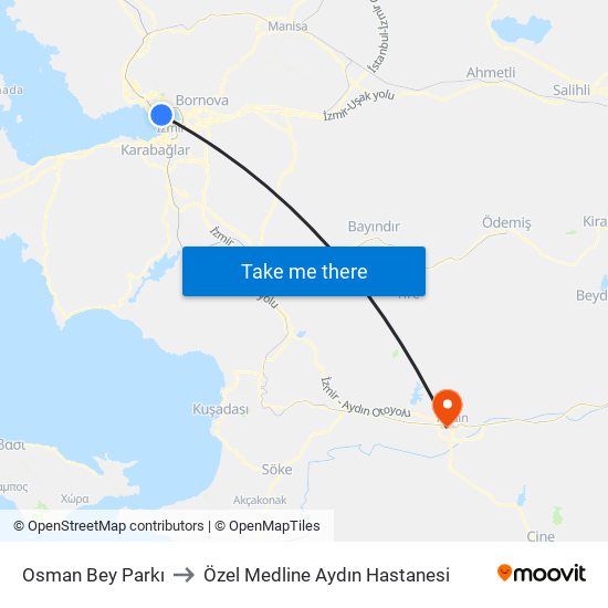 Osman Bey Parkı to Özel Medline Aydın Hastanesi map