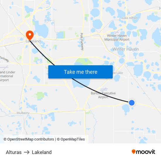 Alturas to Lakeland map