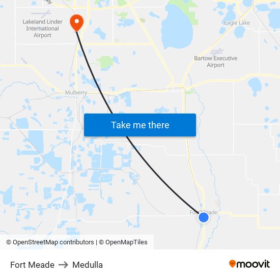 Fort Meade to Medulla map