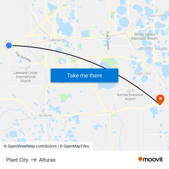 Plant City to Alturas map