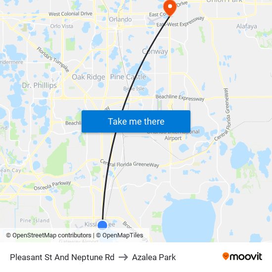 Pleasant  St And Neptune  Rd to Azalea Park map