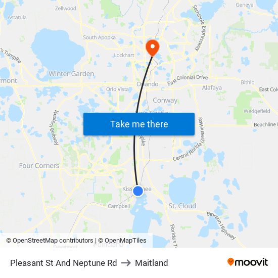 Pleasant  St And Neptune  Rd to Maitland map