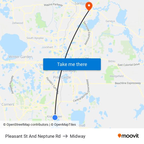 Pleasant  St And Neptune  Rd to Midway map