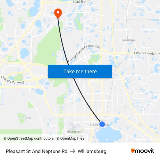 Pleasant  St And Neptune  Rd to Williamsburg map