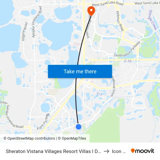 Sheraton Vistana Villages Resort Villas I Drive Orlando to Icon Park map
