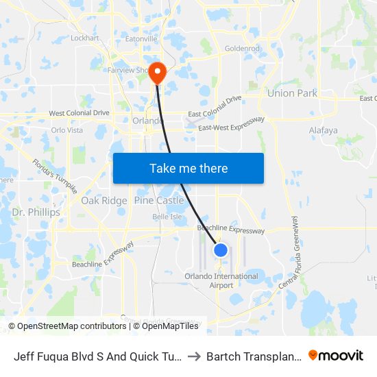 Jeff Fuqua Blvd S And Quick Turnaround Rd to Bartch Transplant House map