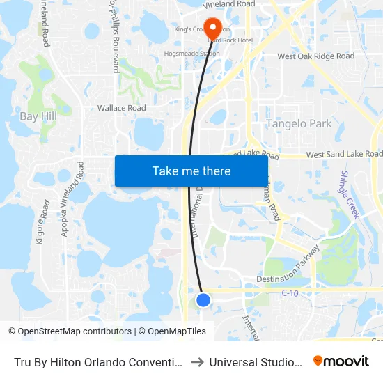 Tru By Hilton Orlando Convention Center to Universal Studios Store map