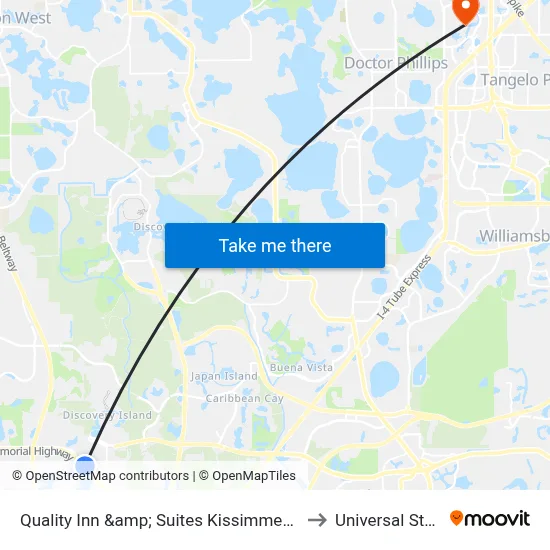 Quality Inn &amp; Suites Kissimmee near Main Gate, Orlando to Universal Studios Store map